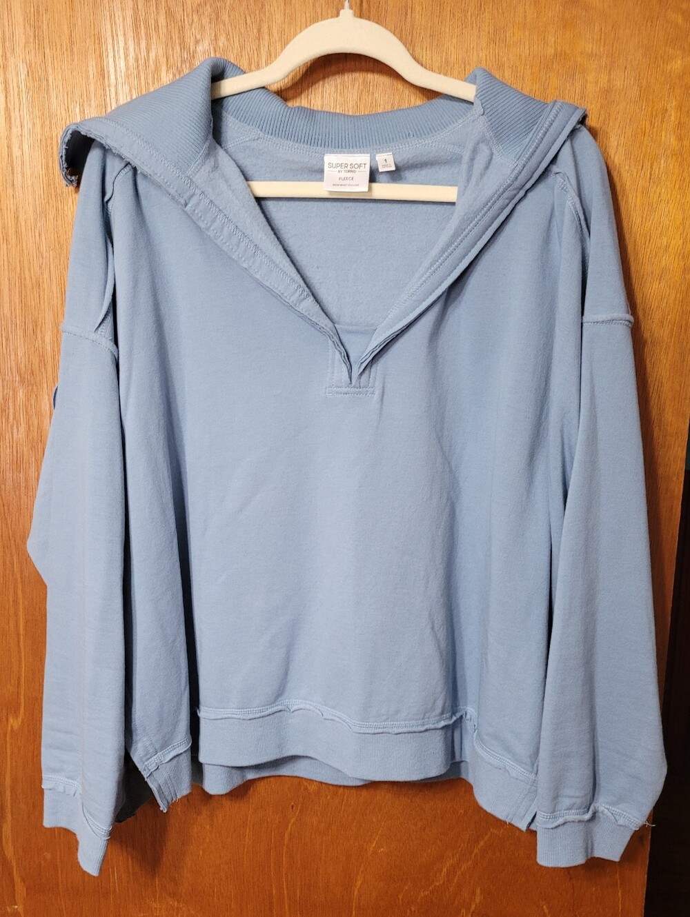 Super Soft By Torrid Fleece Wide Collar Sweatshirt Size 1 (14/16) (1360)